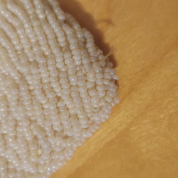 Richere by Walborg Off White Mid Century Modern Beaded Wristlet Clutch Handbag - Picture 8 of 16